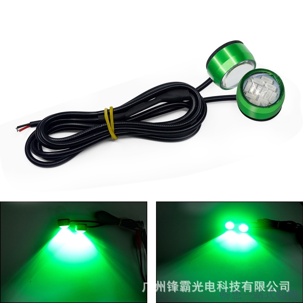 粘贴款汽车货车12v 24v免打孔胶贴鹰眼灯大功率灯led日行灯-图3