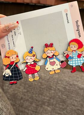 甜美可爱百变穿搭小女孩发夹卡通少女碎发鸭嘴夹趣味百搭刘海夹