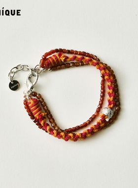 野兽派组合编织串珠三合一手链