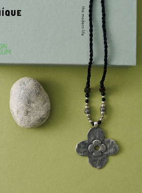 做旧复古繁花长项链编绳项链