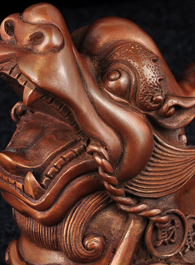 紫铜招财貔貅一对摆件风水客厅