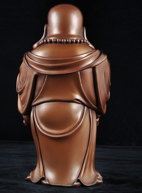 紫铜弥勒佛摆件笑口常开大肚客厅