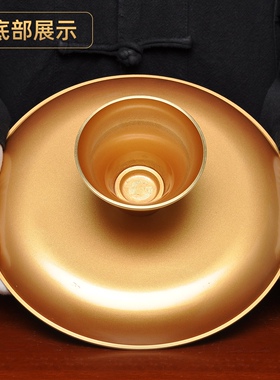 彩铜珍珠红多彩果盘供果盘家用供佛前敬神财神关公观音供盘贡果碟