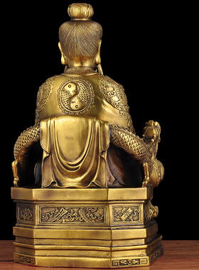 黄铜三清道祖灵宝天尊摆件