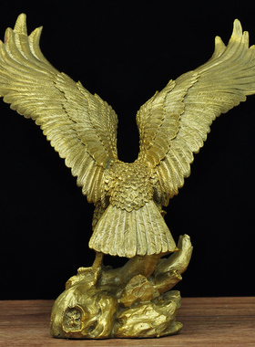 全铜大展宏图老鹰摆件前程万里鹰家居客厅书房装饰公司办公室摆设