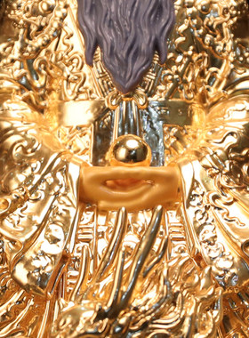 纯黄铜贴金元始天尊三清