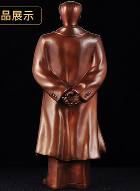 紫铜毛主席站像摆件人民服务客厅