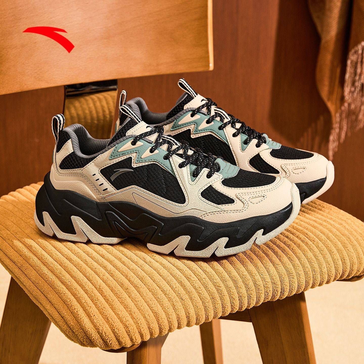 安踏磐石丨潮流撞色复古休闲鞋男舒适软底老爹鞋运动鞋112548856,淘宝优惠券,粉丝福利购,淘宝优惠卷