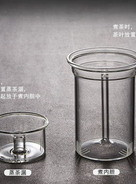 容山堂玻璃煮茶壶泡茶壶专用电陶炉套装提梁壶养生壶煮茶器家用