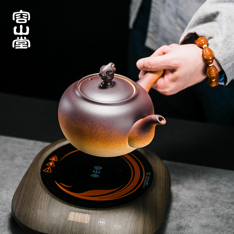 容山堂粗陶围炉煮茶罐罐茶煮茶器煮奶茶专用壶电陶炉煮茶壶套装 - 图2