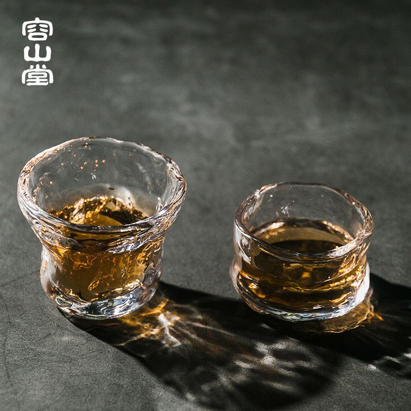 容山堂随形水晶玻璃茶杯主人杯加厚加大品茗杯单杯琉璃盏功夫茶具,淘宝优惠券,粉丝福利购,淘宝优惠卷