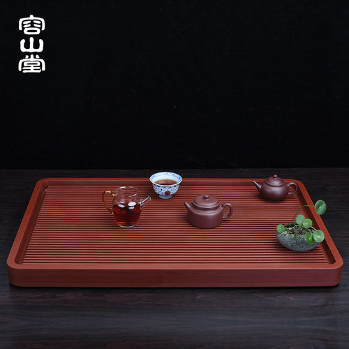 容山堂电木茶盘胶木高密织棉德国工艺家用排水储水茶台茶海 - 图3