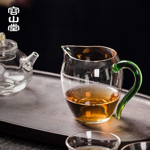 容山堂禾器玻璃公道杯绿茶杯耐热加厚茶滤一体分茶器个人茶具礼物 - 图2