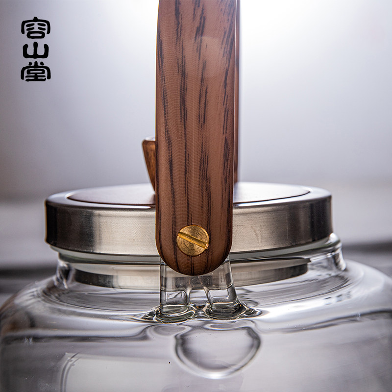 容山堂煮玻璃蒸泡茶壶煮茶器煮茶 容山堂茶壶