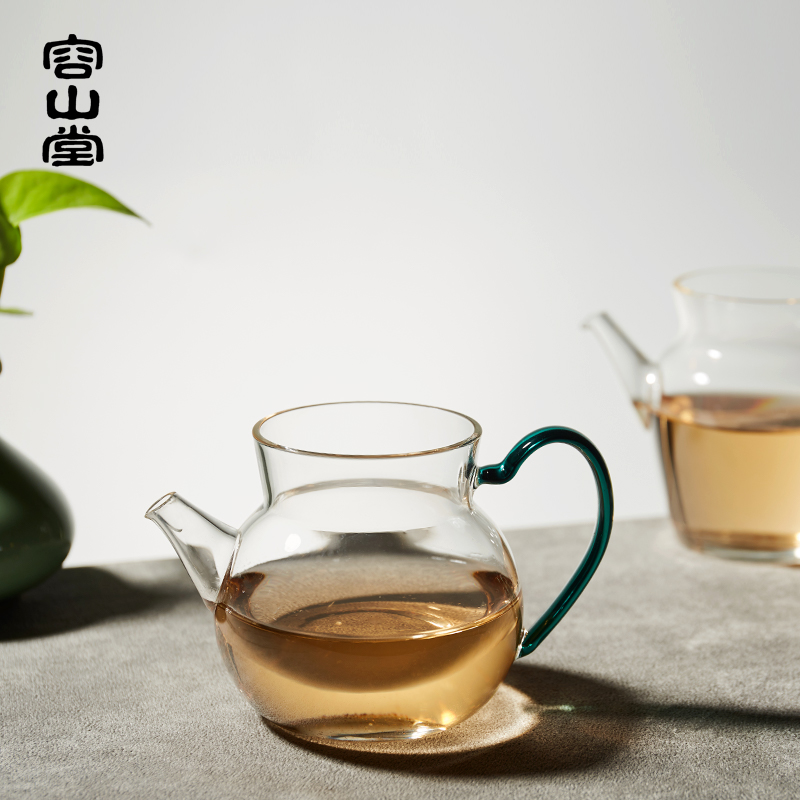 容山堂 莹烁玻璃公道杯 耐热透明分茶器执壶加厚茶海功夫茶具配件 - 图3