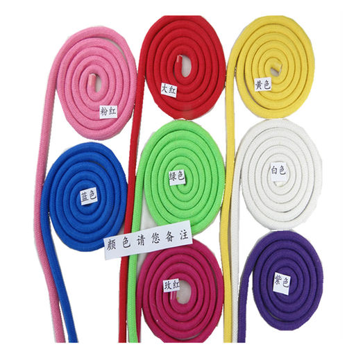 艺术体操绳韵律训练绳体操五项比赛用绳 棉麻材质2.5米 3米可定制 - 图3