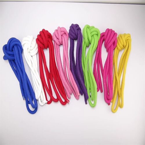 艺术体操绳韵律训练绳体操五项比赛用绳 棉麻材质2.5米 3米可定制 - 图1