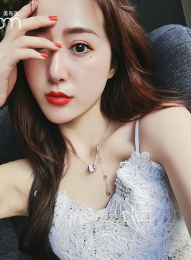 小蛮腰弹簧玫瑰金毛衣链网红