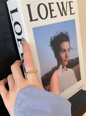 欧美戒指ins钛钢不褪色复古女