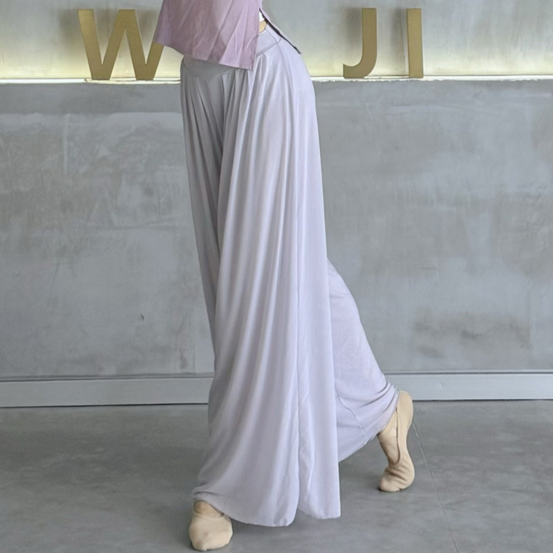 古典舞纱裤双层飘逸阔腿裤现代舞练功裤秋冬舞蹈裤网纱跳舞裤子女,淘宝优惠券,粉丝福利购,淘宝优惠卷