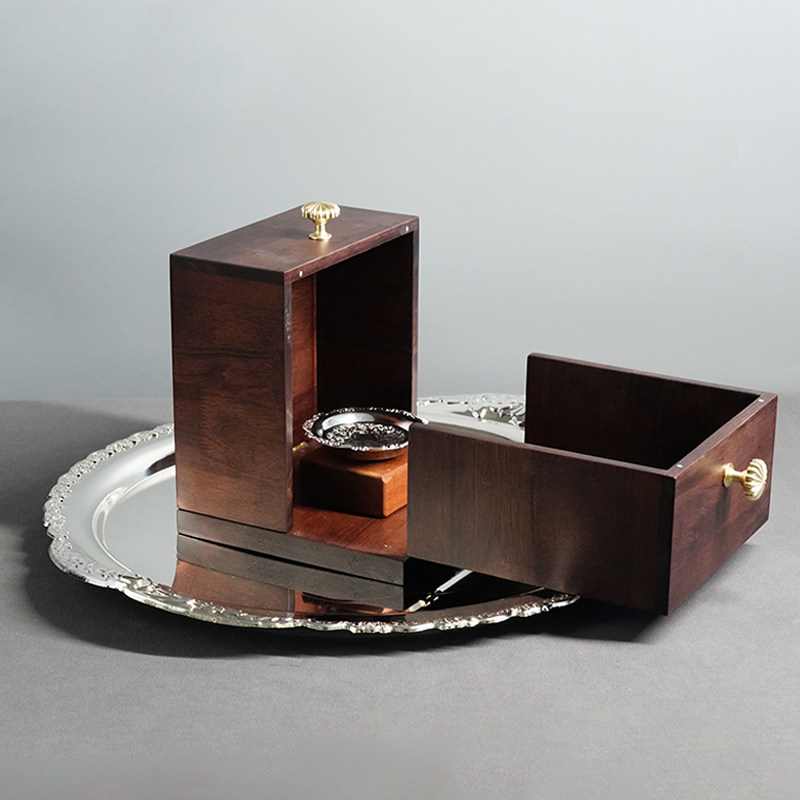 高档餐厅法式甜品木盒西餐厅创意分子料理盒点心盘精致下午茶餐具,淘宝优惠券,粉丝福利购,淘宝优惠卷