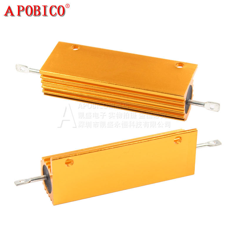 黄金铝壳电阻RX24-100W 0.1欧/1/2/3/5/10/20/50/100/300/500/10K,淘宝优惠券,粉丝福利购,淘宝优惠卷