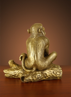 纯铜金猴摆件十二生肖猴招财猴子
