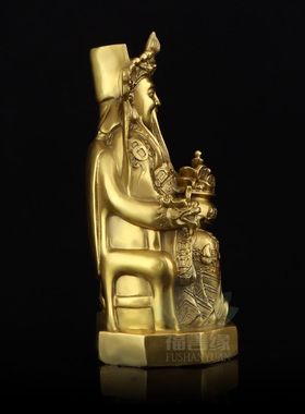 纯铜财神爷佛像摆件招财文财神像