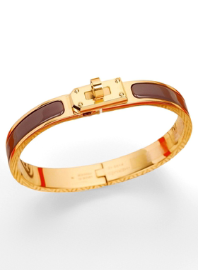 手镯黄铜镀金kelly轻奢女旋转扣