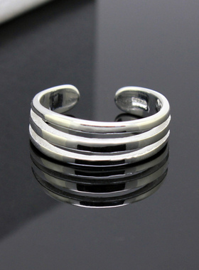 纯银关节三层礼物戒指太阳同款