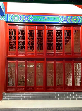 中式木雕隔断屏风仿古门窗定制