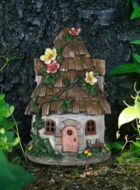 精灵仙女门童话门庭院木制装饰