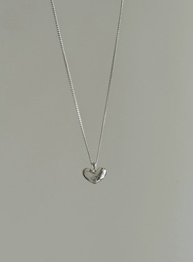 OASIS 银色情人结简约爱心吊坠叠戴百搭高级感锁骨链项链