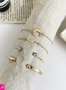 European American new bracelets moon bracelet set 欧美手镯链