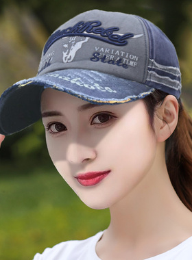 帽子做旧防晒鸭舌帽春夏季