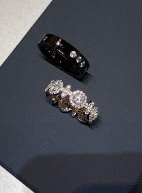 白雪公主四芒星轻奢情侣对戒