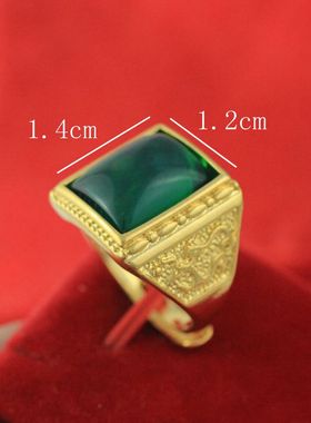 仿黄金戒指大男戒开口久不褪色