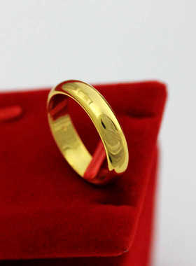 情况4mm结婚喜庆指环仿黄金时尚