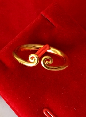 仿黄金饰品紧箍咒戒子镀金紧箍咒女士戒指欧币款金戒指微商进货