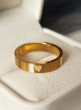 钛钢简约小众ins风不掉色戒指