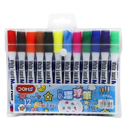 Поплавок, акварель, детские стираемые мелки, 12 цветов