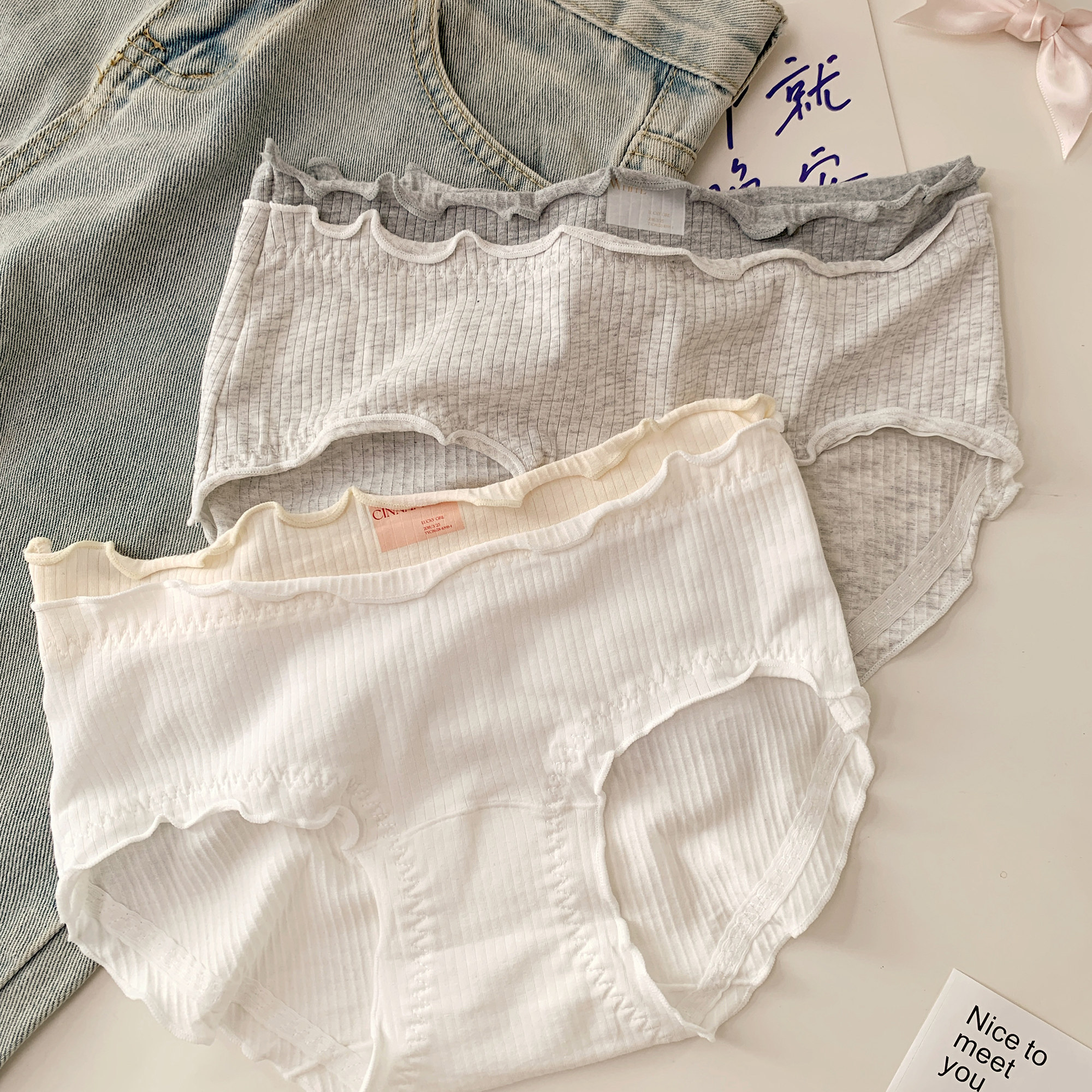 森日和叶撞色ins风10A抑菌内裤女生纯棉裆2025新款可爱女士三角裤,淘宝优惠券,粉丝福利购,淘宝优惠卷