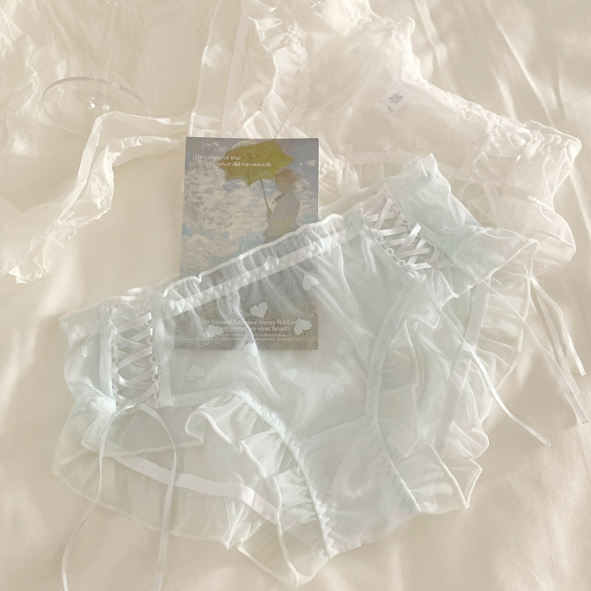 森日和叶性感蕾丝网纱女士三角裤夏季薄款2025新款纯欲甜美内裤女,淘宝优惠券,粉丝福利购,淘宝优惠卷