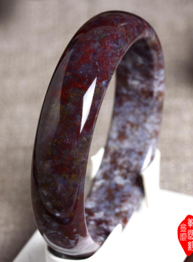 七彩草花血丝特价包邮玛瑙手镯