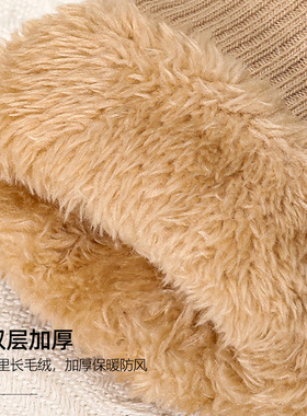 小熊翻盖手套女士冬季加绒加厚保暖卡通可爱韩版百搭学生骑行护手