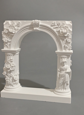 欧式古典石膏拱门浅浮雕石膏立体装饰画艺术品家居摆件北欧饰品