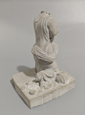 神殿废墟入口水泥摆件北欧风格鱼缸造景小众家居饰品爬宠躲避屋