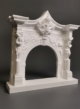 巴洛克第四门浮雕石膏立体装饰艺术品家居摆件北欧饰品拍照道具