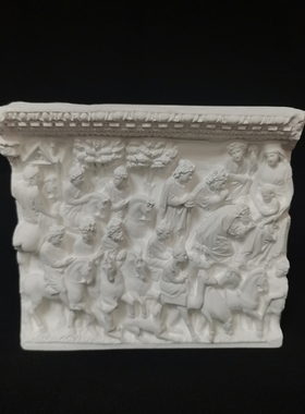 《三博士朝》石膏浮雕装饰画桌面扩香摆件北欧艺术ins风小众diy