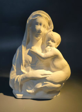 苹果的麦当娜浮雕画艺术石膏像雕塑艺术摆件装饰礼品家居扩香石